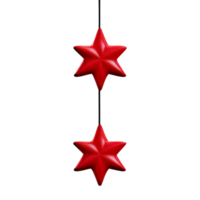 Christmas Star Shaped Decorations AI Generative png