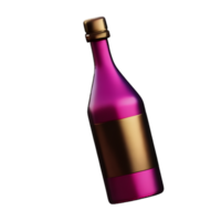 Champagne Bottle Drink AI Generative png