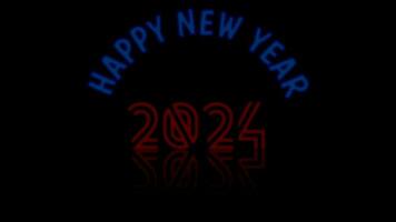 Animated video with the theme happy new year 2024.