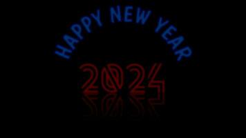 Animated video with the theme happy new year 2024.