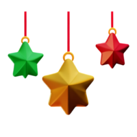 Christmas Star Shaped Decorations AI Generative png