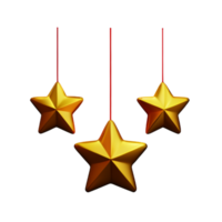 Christmas Star Shaped Decorations AI Generative png