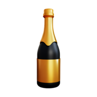 Champagne Bottle Drink AI Generative png