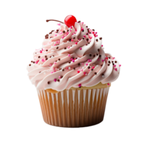 ein Cupcake isoliert auf transparent Hintergrund, ai generiert png