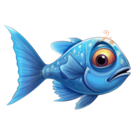 Reiniger Fisch Karikatur Illustration, ai generativ png