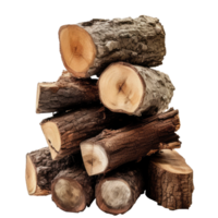 Small Bonfire Pile of wood logs, AI Generative png