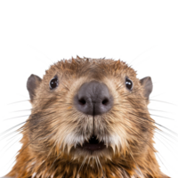 Beaver Face Shot, AI Generative png