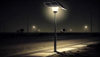 Night illuminated by moonlight, street light and lantern , photo