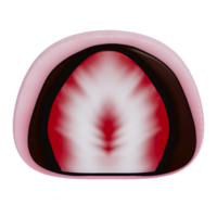 japonés postre ichigo daifuku , 3d representación en un transparente antecedentes png