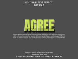 agree text effect ,strong 3d blue typeface font effect, modern, vector templateWeb