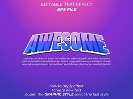 Awesome 3D editable text effect vector template