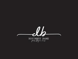 Signature Luxury DB Logo Icon Vector Image Design