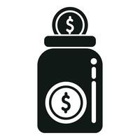 Safe money jar investment icon simple vector. Sign credit vector