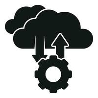 Cloud data realization icon simple vector. Vision business vector