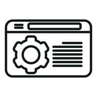 Web training realization icon outline vector. Confidence training mentor vector