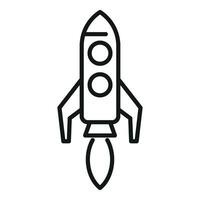 Startup rocket business icon outline vector. Leader vision vector