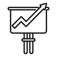 Realization graph chart icon outline vector. Challenge mentor work vector