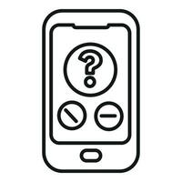 Anonymous phone call icon outline vector. Face mark user vector