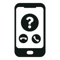 Anonymous phone call icon simple vector. Face mark user vector