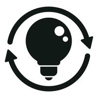 New bulb idea realization icon simple vector. Business vision vector