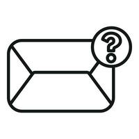 Anonymous mail icon outline vector. New hidden message vector