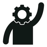 Best tech realization icon simple vector. Goal vision vector