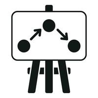 Goal board success icon simple vector. Dream self victory vector