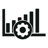 Realization gear graph icon simple vector. Self success vector