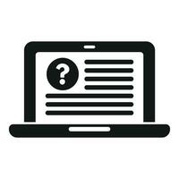 Anonymous laptop document icon simple vector. Mask person vector