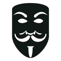 Anonymous mask icon simple vector. Avatar face vector