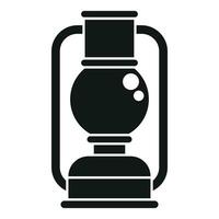 Kerosene old lamp icon simple vector. Retro station lamp vector