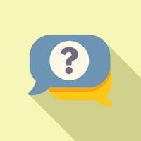 Anonymous chat icon flat vector. Human hidden message vector