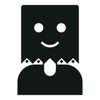 Anonymous packet face icon simple vector. Human customer job vector
