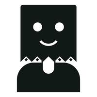 Anonymous packet face icon simple vector. Human customer job vector