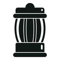 Kerosene camping lamp icon simple vector. Chemical drop burner vector