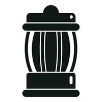 Kerosene camping lamp icon simple vector. Chemical drop burner vector