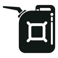 Vehicle kerosene canister icon simple vector. Petrol handle equipment vector