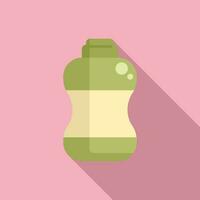 Wasabi cream bottle icon flat vector. Spicy cooking meal vector