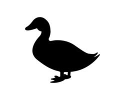 Pato silueta icono ilustración modelo para muchos objetivo. aislado en blanco antecedentes vector