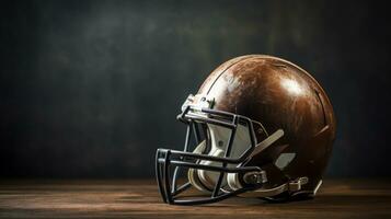 still American football helmet and American football Ai Generative photo