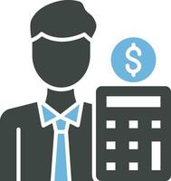 Accountant icon vector image. Suitable for mobile apps, web apps and print media.