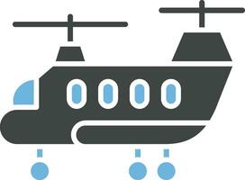 Army Helicopter icon vector image. Suitable for mobile apps, web apps and print media.