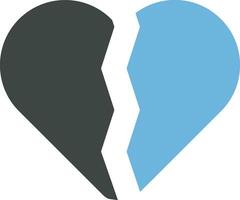 Broken Heart icon vector image. Suitable for mobile apps, web apps and print media.