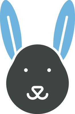 Bunny icon vector image. Suitable for mobile apps, web apps and print media.