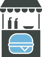 Burger Stall icon vector image. Suitable for mobile apps, web apps and print media.