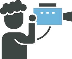 Camera Man icon vector image. Suitable for mobile apps, web apps and print media.