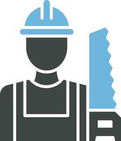 Carpenter icon vector image. Suitable for mobile apps, web apps and print media.