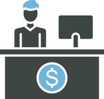 Cash Counter icon vector image. Suitable for mobile apps, web apps and print media.