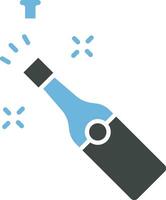 Champagne icon vector image. Suitable for mobile apps, web apps and print media.