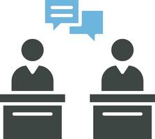 Debate icon vector image. Suitable for mobile apps, web apps and print media.